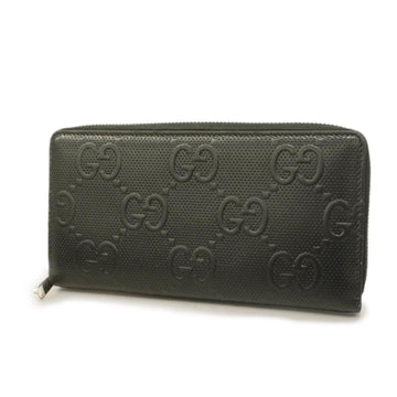 GUCCI long wallet GG embossed 625558 leather black ladies