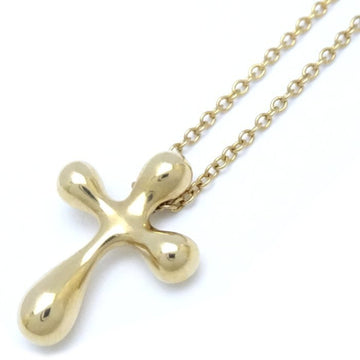 TIFFANY&Co.  Small Cross Necklace Elsa Peretti K18YG Yellow Gold 291865