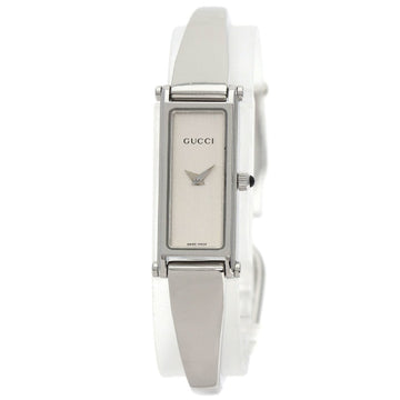 GUCCI 1500L Square Face Watch Stainless Steel SS Ladies
