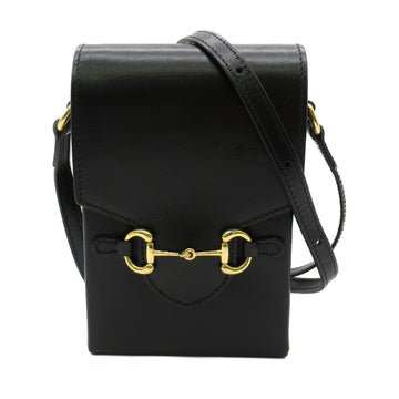 GUCCI Horsebit 1955 Mini Shoulder Bag Black leather 625615