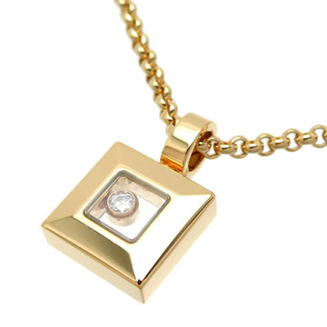 CHOPARD 0.05ct Diamond Happy Ladies Necklace 79/2938-20 750 Yellow Gold