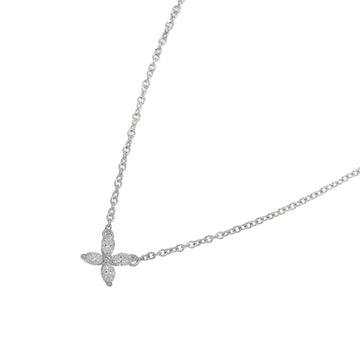 TIFFANY & Co. Victoria Diamond Necklace 40cm Pt Platinum Flower