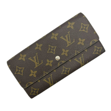 LOUIS VUITTON Pochette Portemonnay Credit Portefeuille Monogram Long Wallet No Pattern M61723 872AN Men's Women's