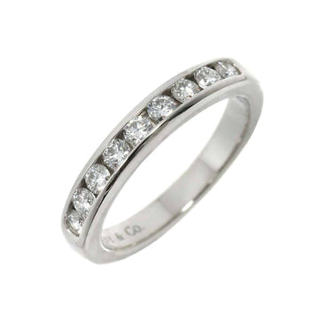 TIFFANY & Co. Half Circle Channel Setting Ring Diamond Pt Platinum