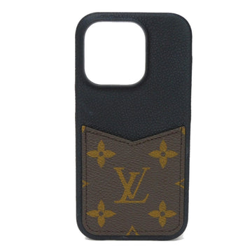 LOUIS VUITTON Smartphone Case iPhone Bumper 15 PRO LV Flower Brown Black Monogram Noir M82887 Men's Women's