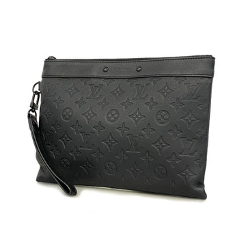 LOUIS VUITTON Clutch Bag Monogram Shadow Pochette To Go M81570 Black Men's