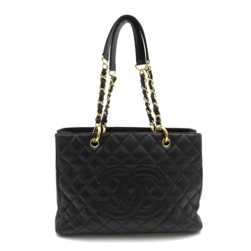 CHANEL GST tote Black Caviar Skin [Grained Calf]