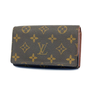 LOUIS VUITTON Wallet Monogram Porte Monnaie Tresor M61730 Brown Women's