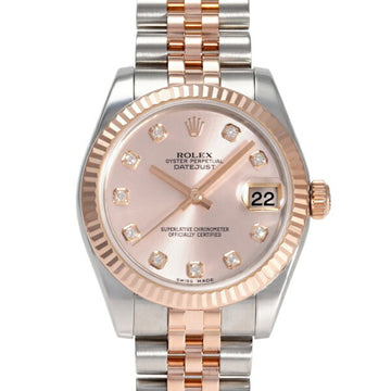 ROLEX Datejust 31 178271G Pink Dial Wristwatch for Men and Women