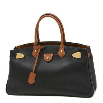 LOUIS VUITTON All Set MM Tote Bag Black Brown M57160