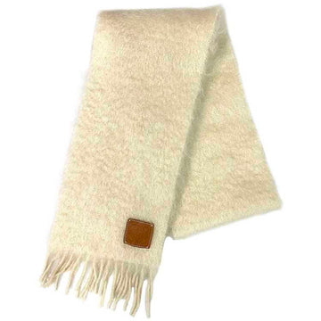 LOEWE Mohair Scarf Beige Brown Anagram A-28003861 ec-20207 50% 48% Wool 2% Nylon Women's