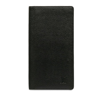 LOUIS VUITTON Taiga Porte Valeur Cult Credit Long Wallet M30392 Ardoise Black Leather Men's