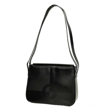 CELINE shoulder bag leather black ladies