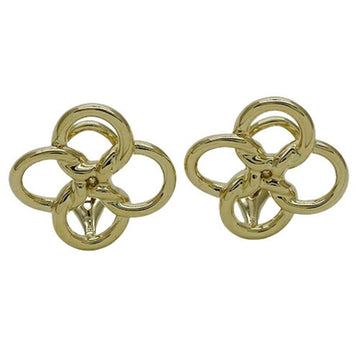 TIFFANY & Co. Elsa Peretti Quadrofolio Earrings for Women, 750YG, Yellow Gold, Flower, Clover, Polished