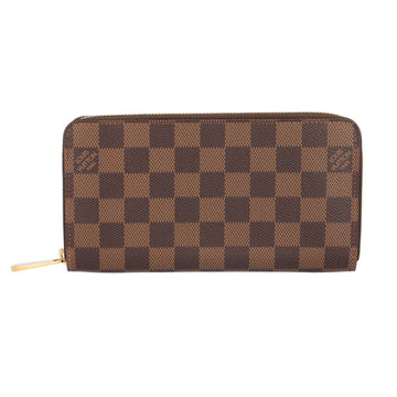 LOUIS VUITTON Zippy Damier Long Wallet Canvas N41661 Women's