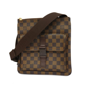 LOUIS VUITTON Shoulder Bag Damier Pochette Mervil N51127 Ebene Men's Women's