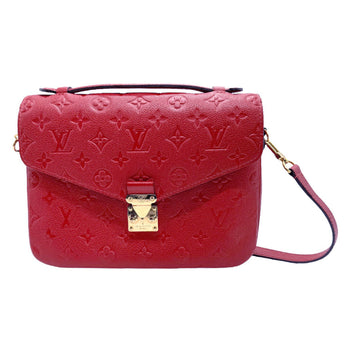 LOUIS VUITTON Shoulder Bag Handbag Monogram Empreinte Pochette Metis MM Red Women's M41488 z1063