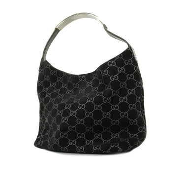 GUCCI shoulder bag 001 3298 suede black ladies