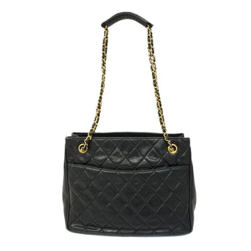 CHANEL Shoulder Bag Matelasse Chain Lambskin Black Women's