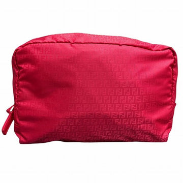 FENDI Zucchino Nylon Pink Accessory Pouch Women's Bag