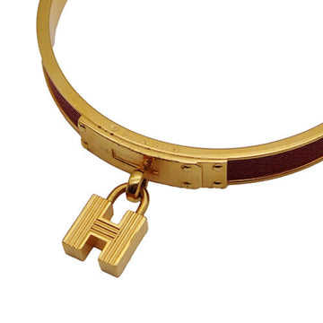 HERMES Kelly H Cadena Bangle for Women, Red and Gold