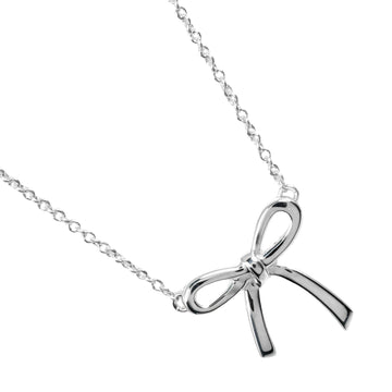 TIFFANY & Co. Ribbon Necklace, 925 Silver, Approx. 0.8 oz [2.22 g]