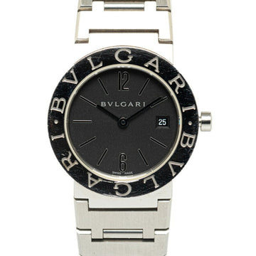 BVLGARI Watch BB26S Quartz Black Dial Stainless Steel Women's