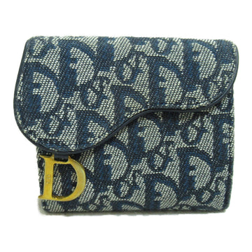 Dior oblique wallet Navy canvas