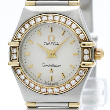 OMEGAPolished  Constellation Diamond 18K Gold Steel Watch 1367.30 BF571672