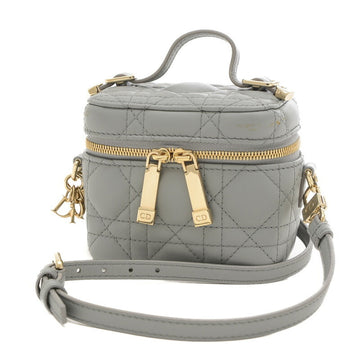 CHRISTIAN DIOR Dior Lady Cannage Micro Vanity Bag in Lambskin Greystone