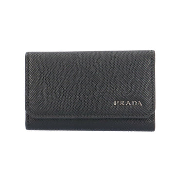 PRADA Saffiano Key Case Leather 2PG222 Unisex