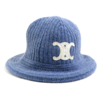 CELINE Hat Bucket Triomphe Cashmere Blue Women's h30300f