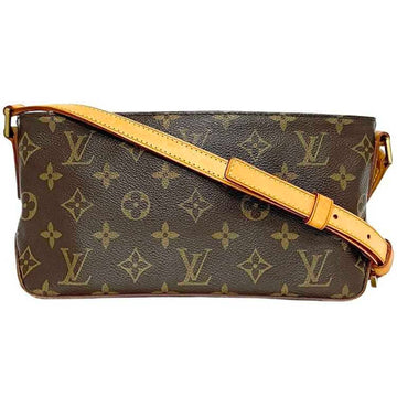 LOUIS VUITTON Shoulder Bag Trotter Brown Monogram M51240 f-20302 Canvas Tanned Leather SD0052  Pochette Unisex