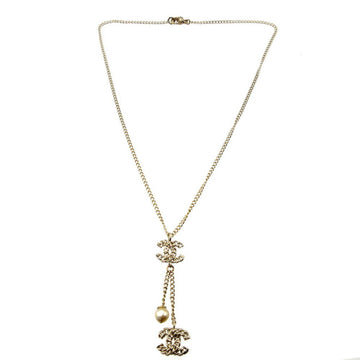 CHANEL 06A Metal Gold Necklace 0180