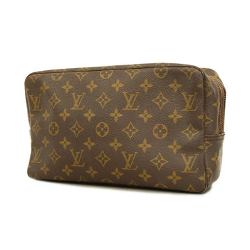 LOUIS VUITTON Pouch Monogram True Toilet 28 M47522 Brown Ladies