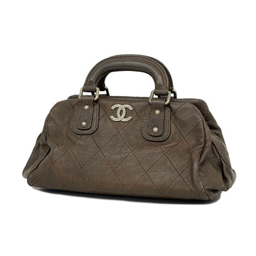 CHANEL Handbag Matelasse Caviar Skin Brown Ladies