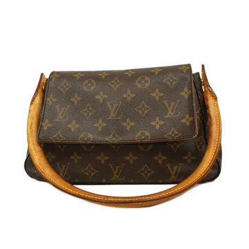 LOUIS VUITTON Shoulder Bag Monogram Looping M51147 Brown Ladies