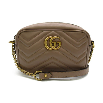 GUCCI Shoulder Bag Beige leather 448065