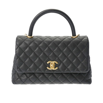 CHANEL 29 Black Tone A92991 Women's Caviar Skin Handbag