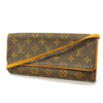 LOUIS VUITTON Shoulder Bag Monogram Pochette Twin GM M51852 Brown Ladies