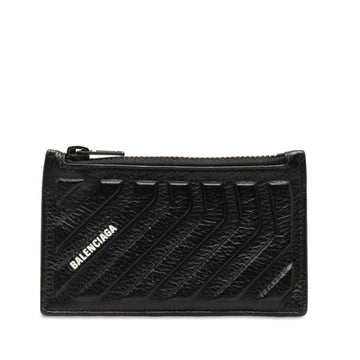 BALENCIAGA Card Case, Pass Business Holder 663714 Black Leather Men's