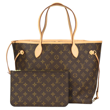 LOUIS VUITTON Neverfull MM Tote Bag Monogram Canvas M40995 Beige RFID/SF0251