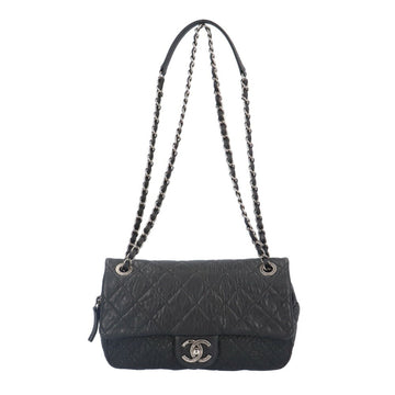 CHANEL Matelasse Shoulder Bag Leather Black Women's Chain BRB10010000013372