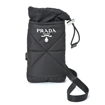 PRADA Phone Holder Smartphone Pouch 2ZT037 Nylon Black S-155616