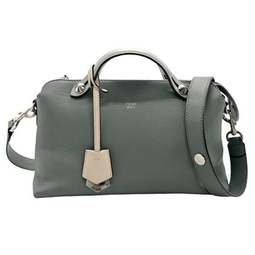 FENDI Shoulder Bag By the Way Medium Leather Grey Women's 8BL124-5QJ z1108