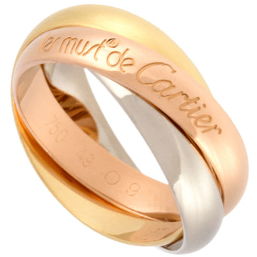 CARTIER Trinity MM Ring #49 K18YG K18PG K18WG Ladies