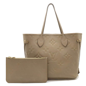 LOUIS VUITTON Monogram Empreinte Neverfull MM Tote Bag Shoulder Tourterelle Greige M45686