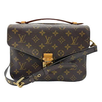 LOUIS VUITTON Shoulder Bag Handbag Monogram Pochette Metis MM Canvas Brown Gold Women's M44875 z1147