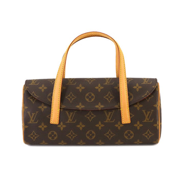 LOUIS VUITTON Monogram Sonatine Hand Bag Brown Gold Hardware M51902