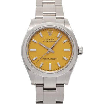 ROLEX Oyster Perpetual 31 July 2021 277200 Ladies SS Watch Automatic Yellow Dial